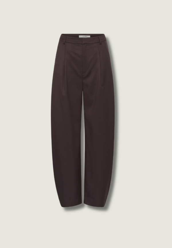 GESTUZ Callia MW Barrel Pants | Ganache