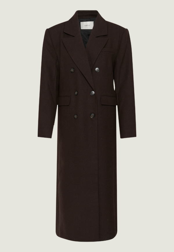 GESTUZ Venja Long Coat | Ganache