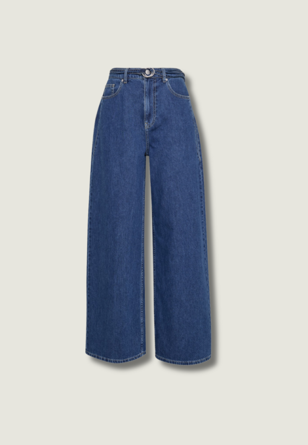 MSCH Loa Lis Wide Jeans Long | Blue Wash