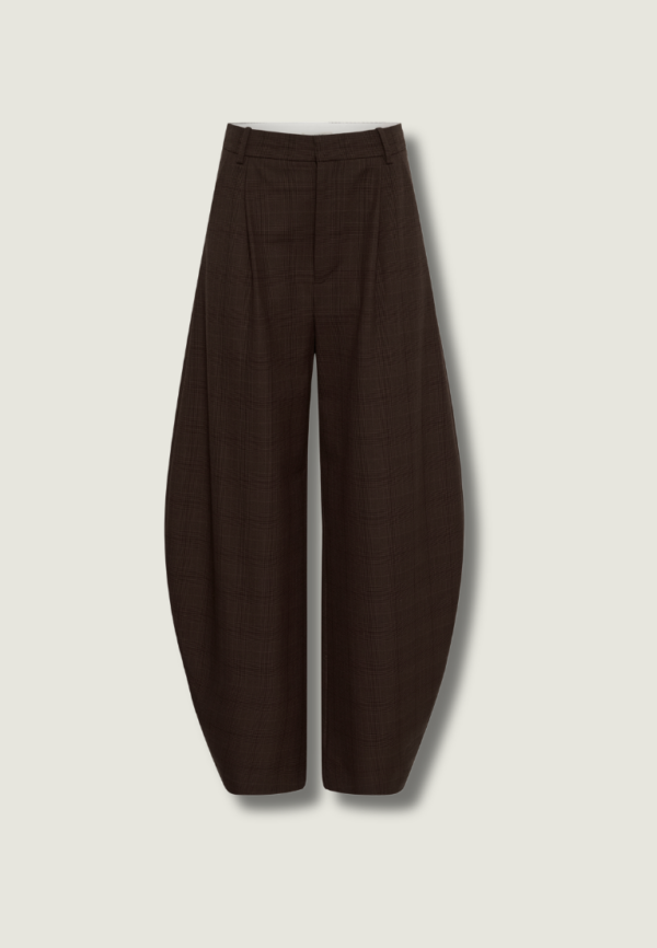 GESTUZ Lavana HW Pants | Brown Check