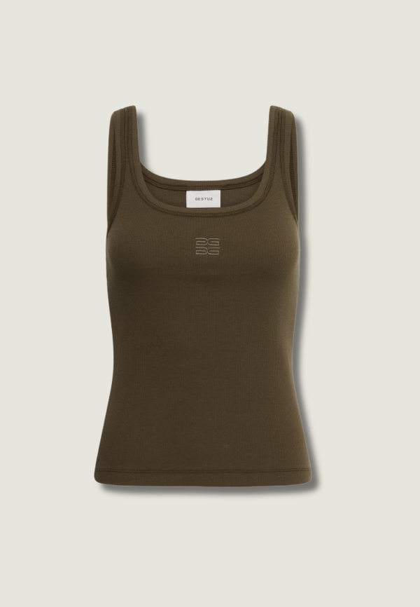 GESTUZ Drew Logo Top  2.0 | Military Olive