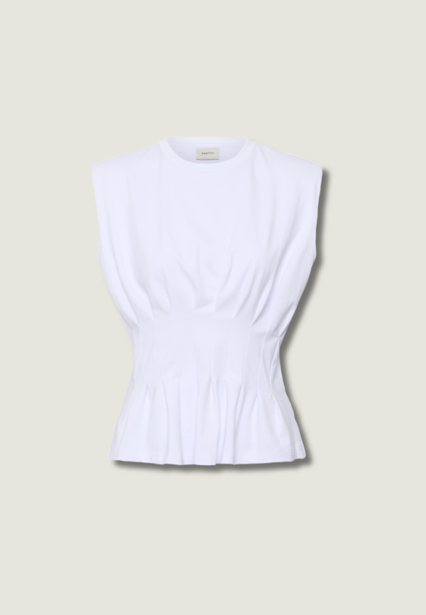 GESTUZ Inez SL Tee | Bright White
