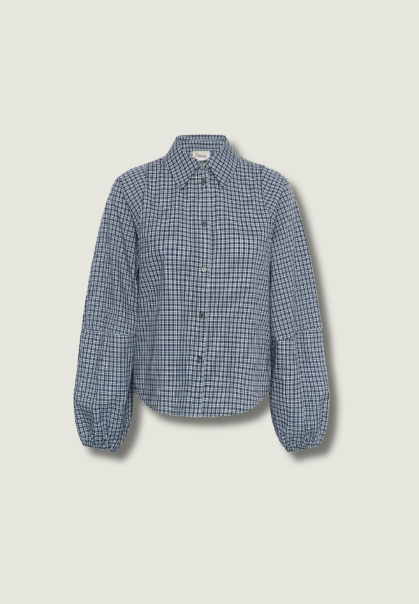 MEW Ilse Balloon Sleeve Shirt | Douglas Green Check