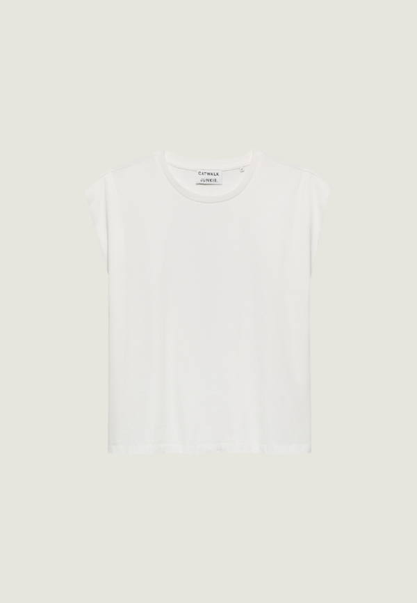 CATWALK JUNKIE Folded Shoulder singlet | Off White