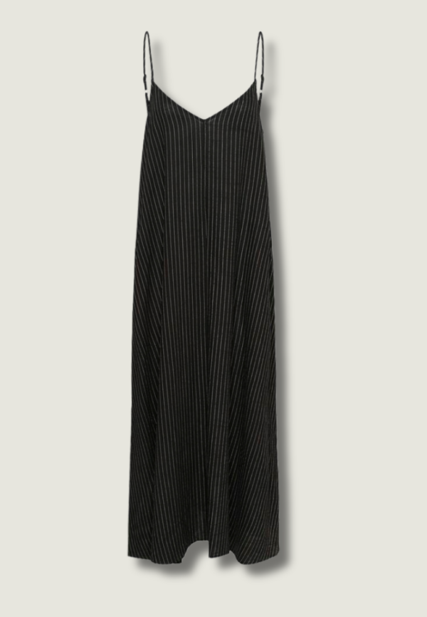 MEW Jannie Strap Dress | Black/Oat