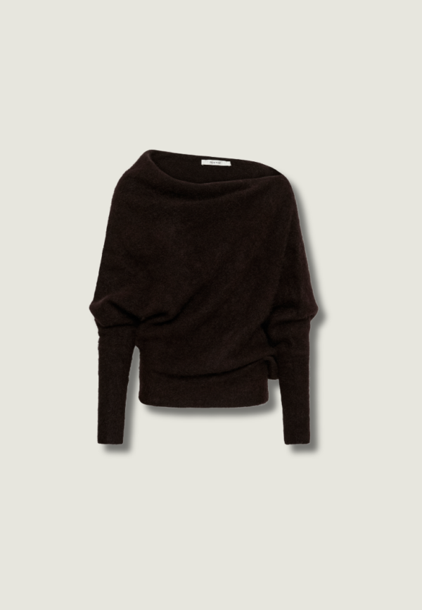 GESTUZ Debbie Drape Pullover | Ganache