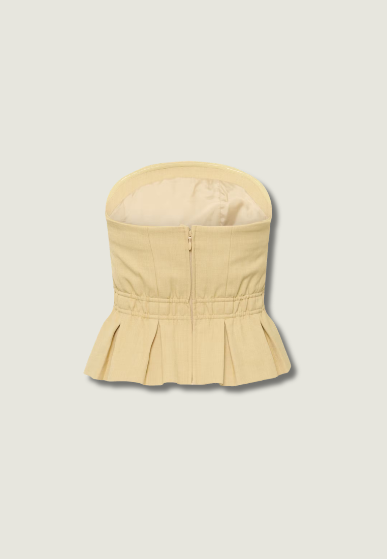 GESTUZ Stacy Corsage | Pale Hay - Image 2