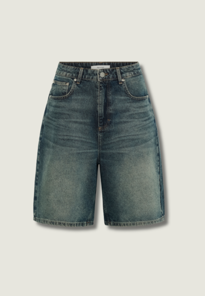 GESTUZ Susara Shorts | Blue/Green Wash