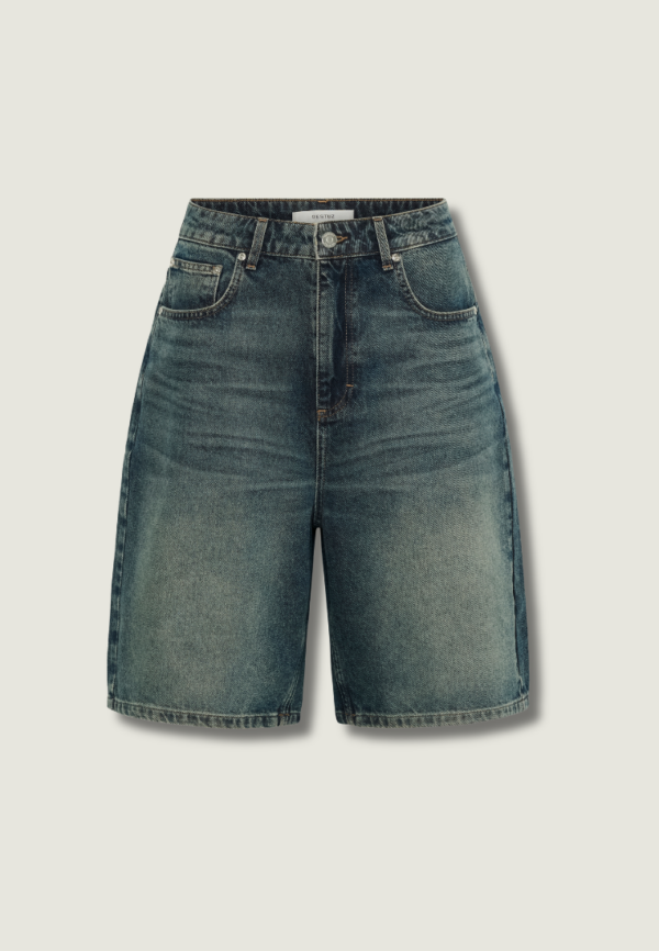GESTUZ Susara Shorts | Blue/Green Wash