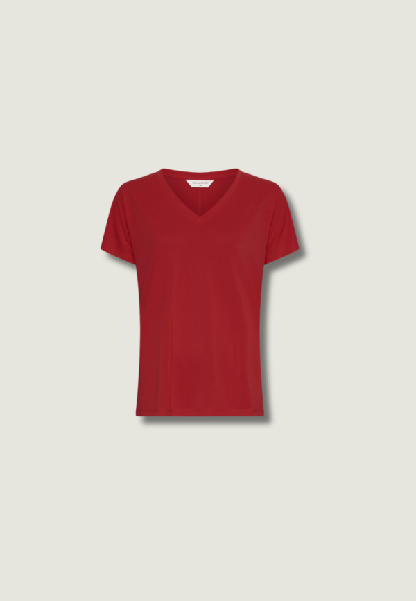 MSCH Fenya Modal V Neck Tee | Rhubarb