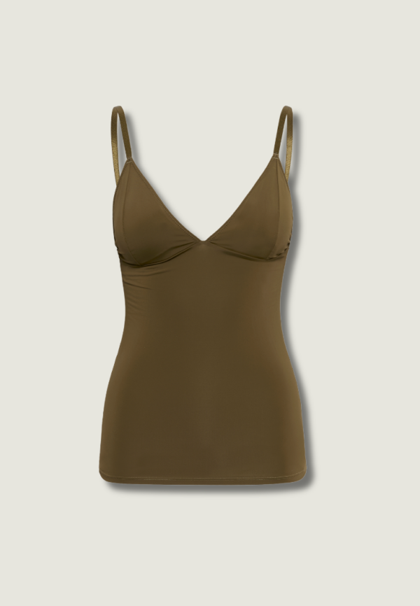 GESTUZ Cami top | Millitary Olive