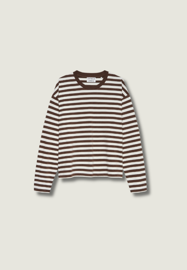 CATWALK JUNKIE Striped Long Sleeve | Coffee Bean