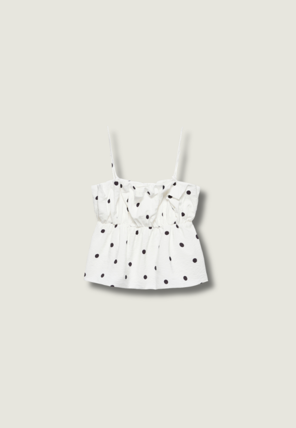 CATWALK JUNKIE Dotted Spaghetti top | Off White