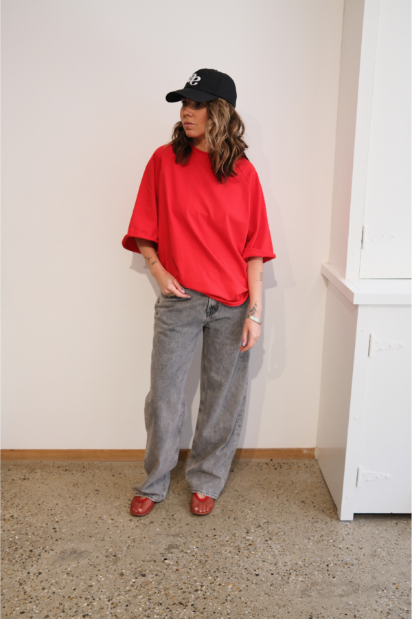 FRENKIE Oversized Shirt | Red