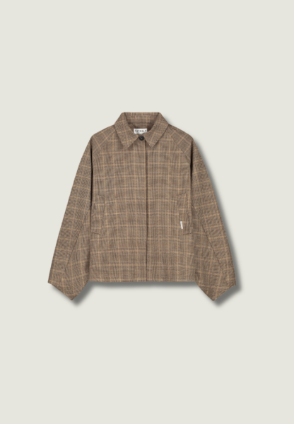 CATWALK JUNKIE Check Cape Jacket | Caramel