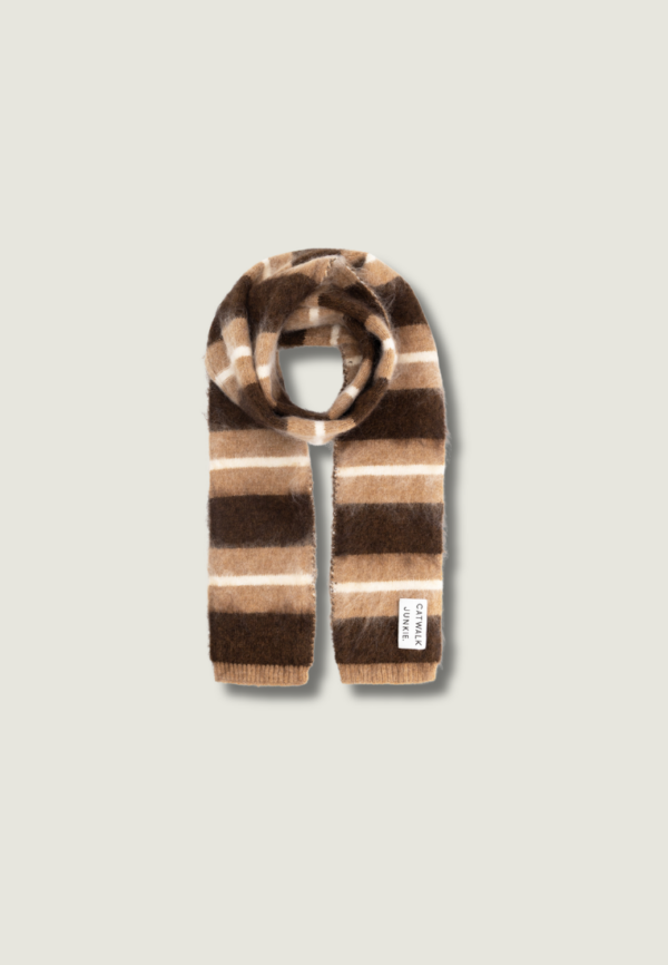 CATWALK JUNKIE Brushed Striped Scarf | Caramel