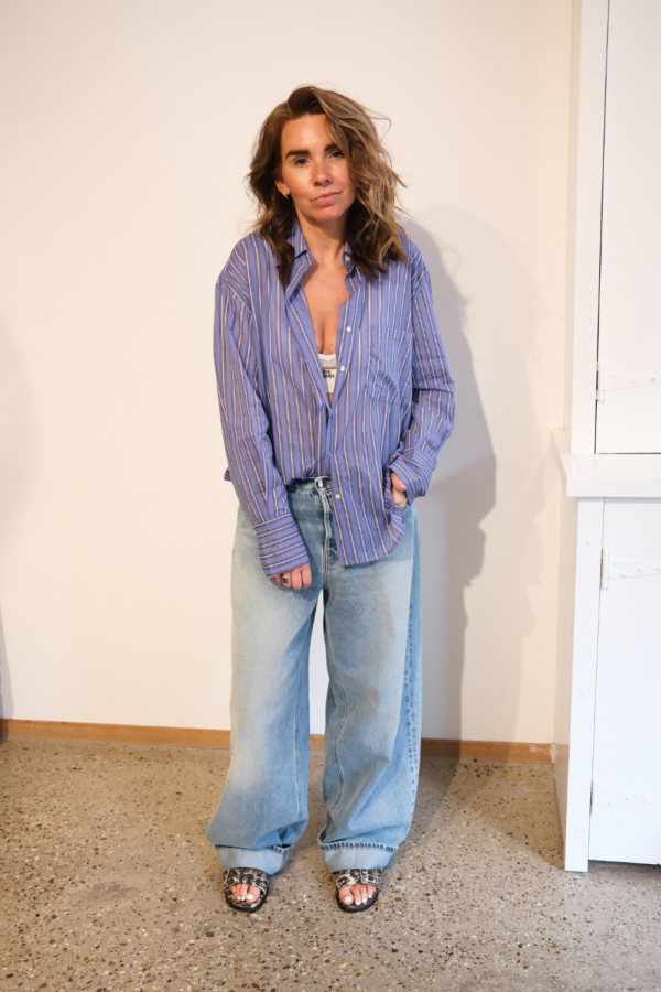 FRENKIE Striped Blouse | Blue