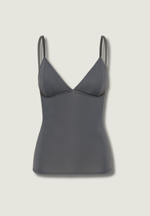 GESTUZ Cami top | Gray Pinstripe