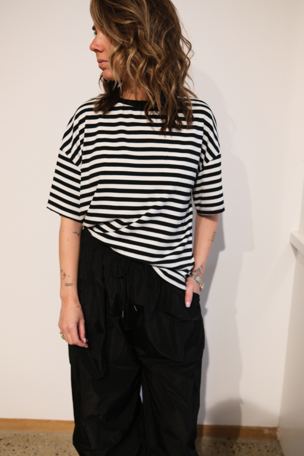 FRENKIE Striped Shirt | Black & White