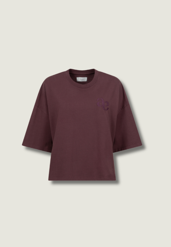 ÂME Eloise-A Boxy T-Shirt | Aubergine