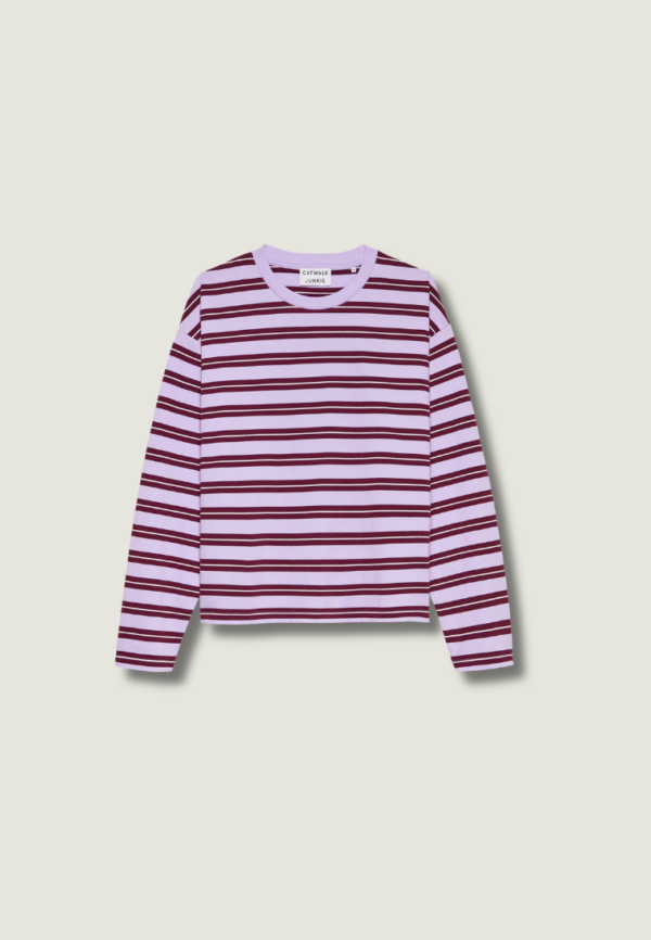 CATWALK JUNKIE Striped Long Sleeve | Lavender Frost