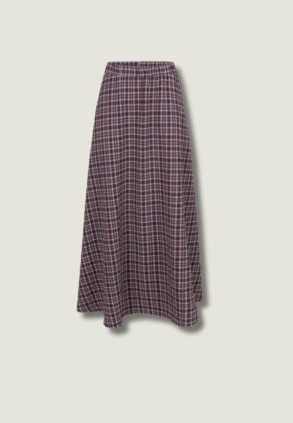 ÂME Olive Skirt | Plum Check