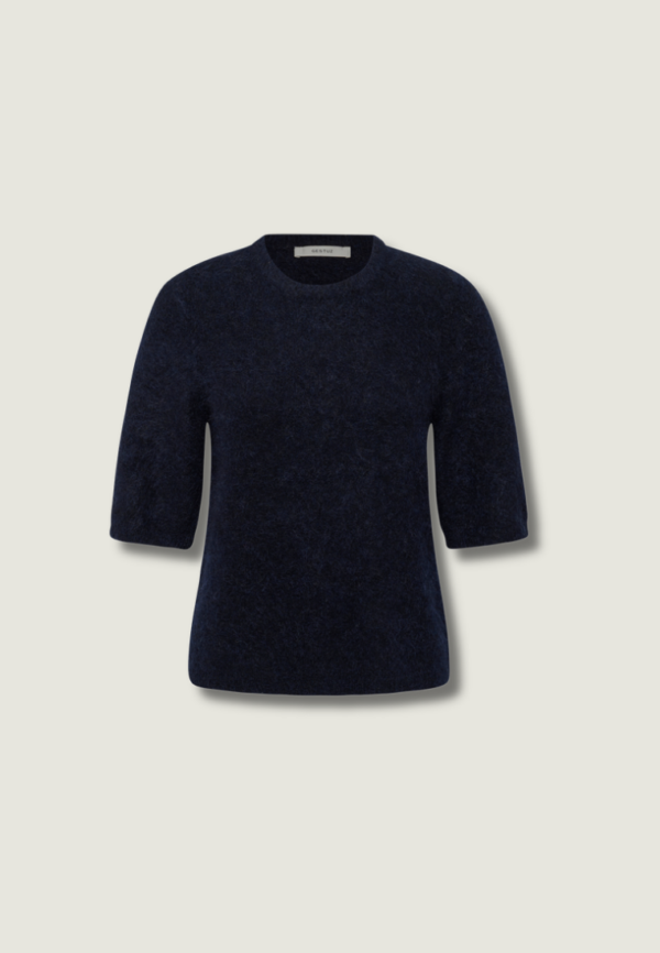 GESTUZ Debbie SS Tee | Navy Melange