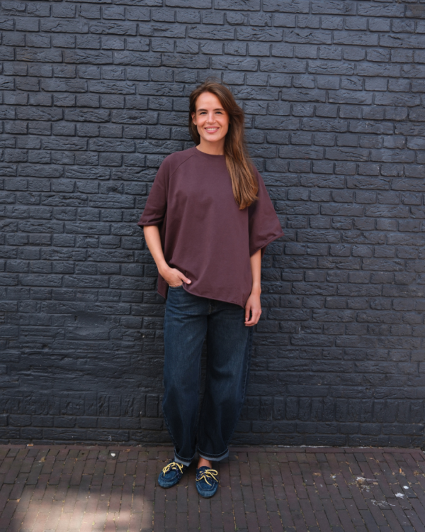FRENKIE Oversized Shirt | Brown