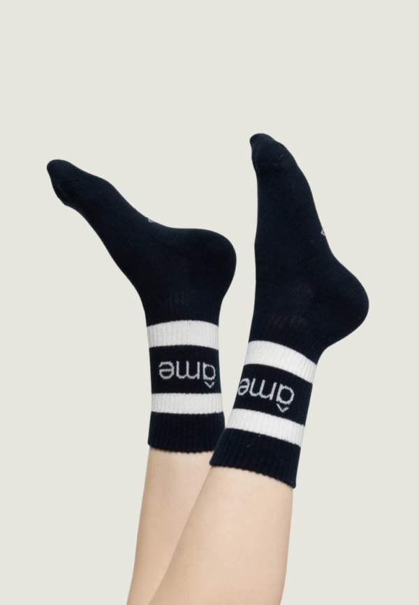 ÂME Diego Socks | Navy/Ecru