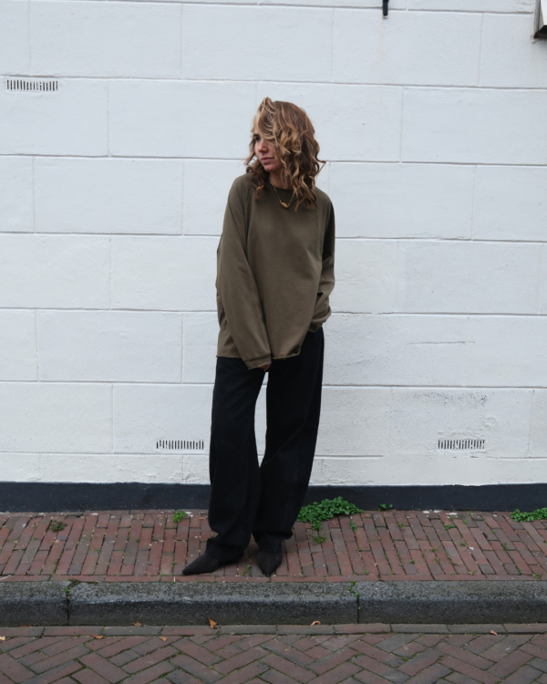 FRENKIE Oversized LS Shirt | Khaki