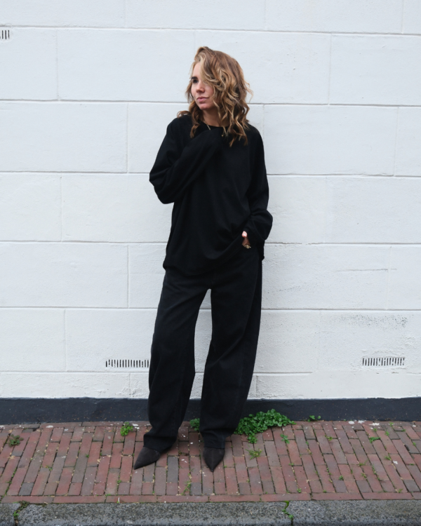 FRENKIE Oversized LS Shirt | Black