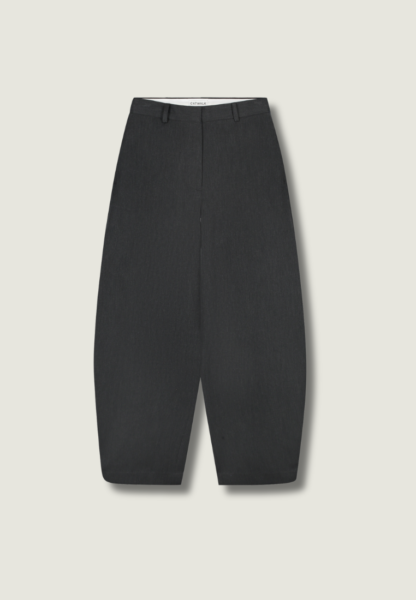 CATWALK JUNKIE Barrel Trousers | Dark Grey Melange