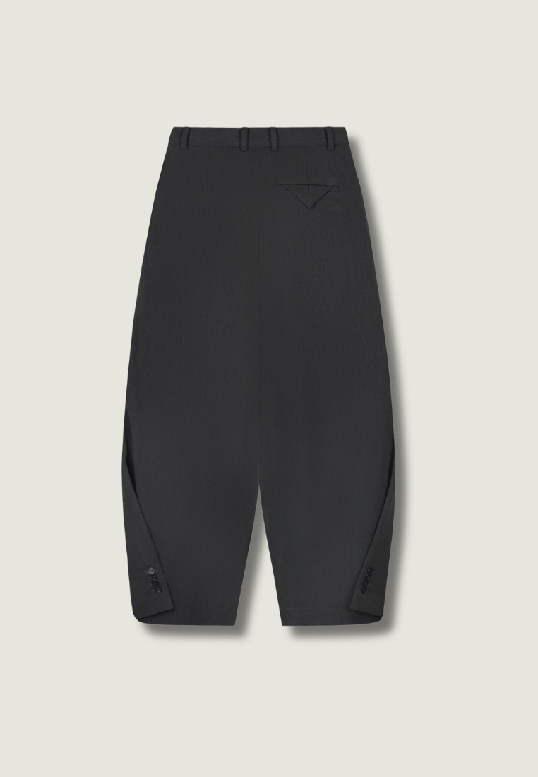 CATWALK JUNKIE Barrel Trousers | Dark Grey Melange - Afbeelding 2