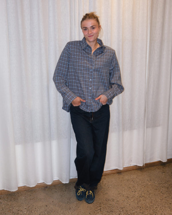 FRENKIE Check Blouse | Blue